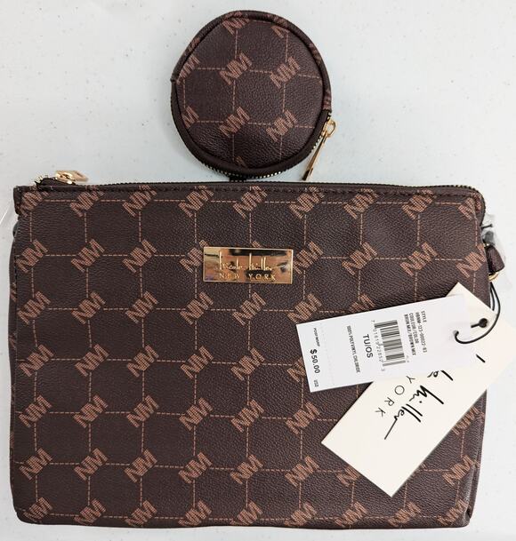 Nicole Miller Handbags - Nicole Miller Crossbody Shoulder Bag Purse + Coin Pouch